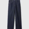 Jeans larghi a vita media in stile anni ’90