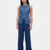 Jeans larghi a vita media, morbidissimi e con pieghe