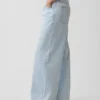 Jeans larghi a vita media, morbidissimi e con pieghe