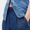 Jeans larghi a vita media, morbidissimi e con pieghe