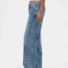 Jeans larghi anni '90 a vita bassa con lacci