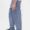 Jeans larghi in chambray pesante