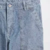 Jeans larghi in chambray pesante