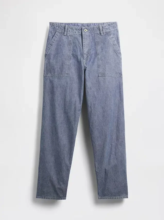 Jeans larghi in chambray pesante