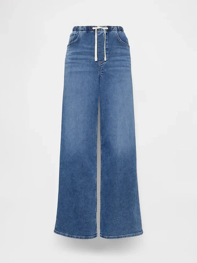 Jeans larghi in maglia a vita media