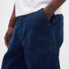 Jeans larghi in tela