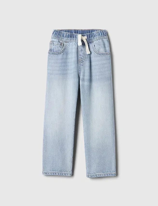 Jeans larghi ultra morbidi con elastico in vita per neonato & bebè