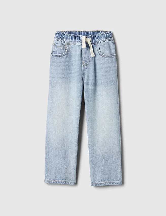 Jeans larghi ultra morbidi con elastico in vita per neonato & bebè