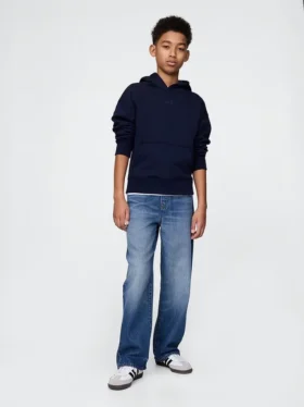 Jeans larghi ultrasoft da bambino senza bottoni