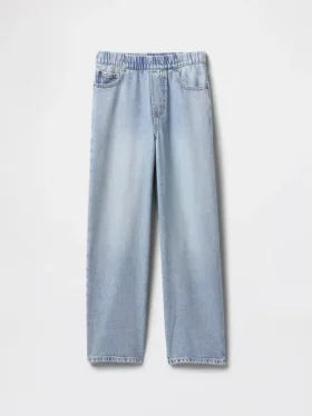 Jeans larghi ultrasoft da bambino senza bottoni
