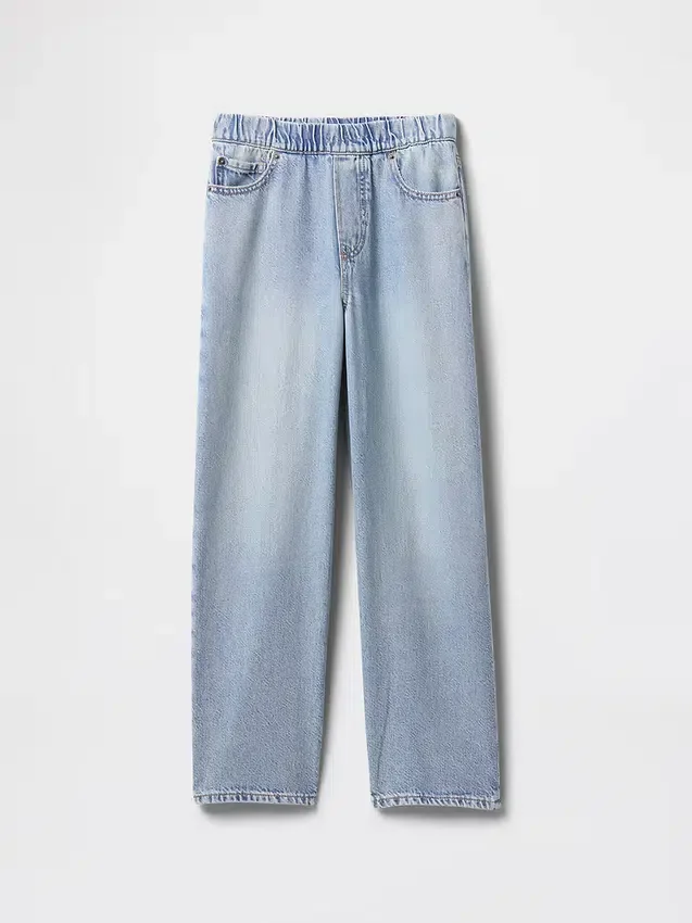 Jeans larghi ultrasoft da bambino senza bottoni