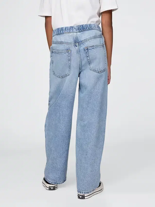 Jeans larghi ultrasoft da bambino senza bottoni