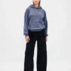 Jeans premaman a gamba larga con pannello centrale