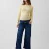 Jeans premaman a gamba larga con pannello intero