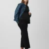 Jeans premaman a gamba larga con pannello intero