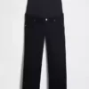 Jeans premaman a gamba larga con pannello intero