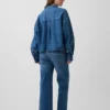 Jeans premaman a gamba larga con pannello intero