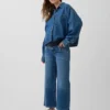 Jeans premaman a gamba larga con pannello intero