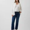 Jeans premaman a vita alta, slim, dritti e corti in stile anni '90