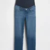 Jeans premaman a vita alta, slim, dritti e corti in stile anni '90