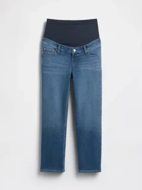 Jeans premaman a vita alta, slim, dritti e corti in stile anni ’90