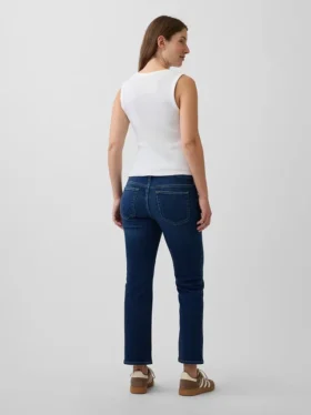 Jeans premaman a vita alta, slim, dritti e corti in stile anni ’90