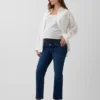 Jeans premaman a vita alta, slim, dritti e corti in stile anni '90