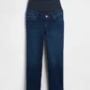 Jeans premaman a vita alta, slim, dritti e corti in stile anni '90
