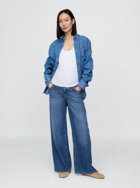 Jeans premaman larghi e morbidissimi con pannello integrale