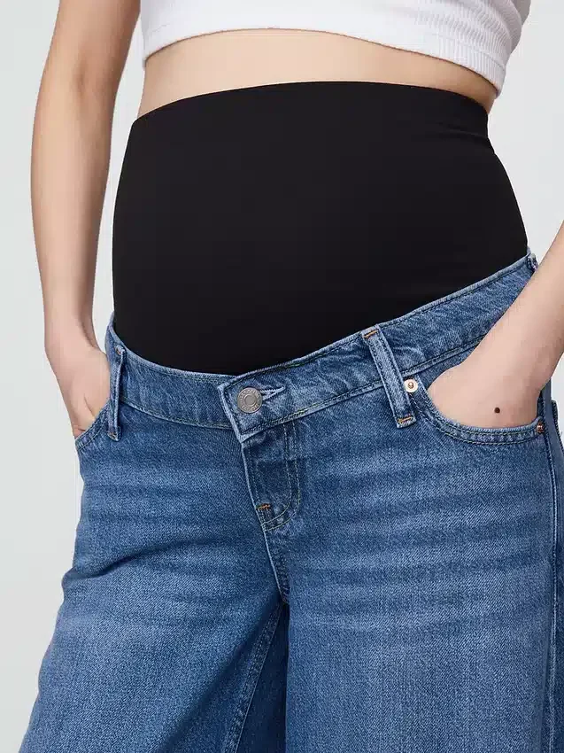Jeans premaman larghi e morbidissimi con pannello integrale