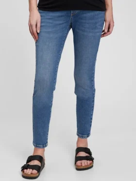 Jeans premaman skinny a pannello intero
