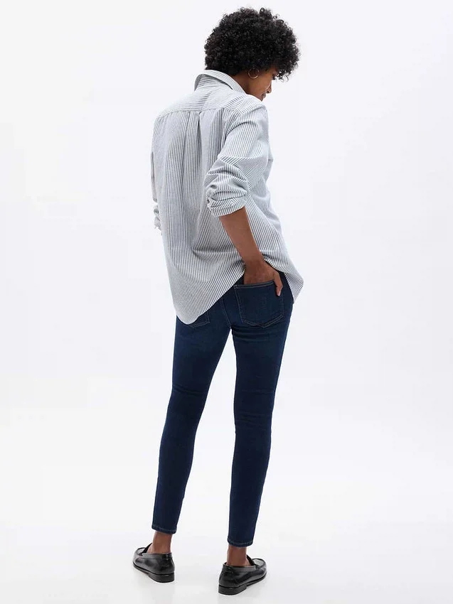 Jeans premaman skinny a pannello intero