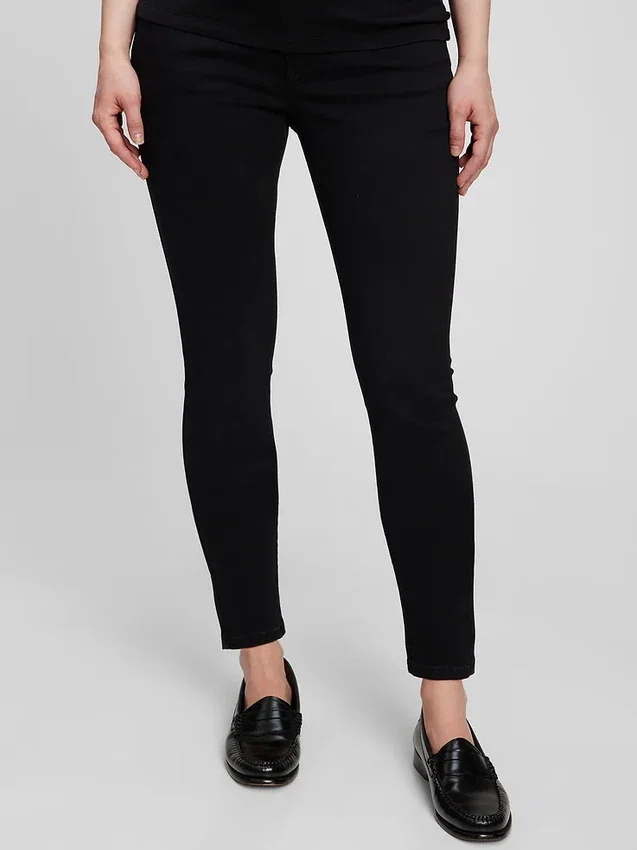 Jeans premaman skinny a pannello intero