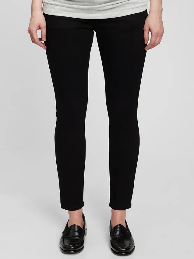 Jeans premaman skinny a vita alta con pannello intero