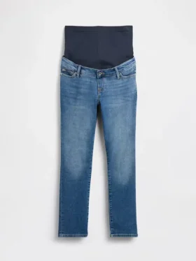 Jeans premaman slim a pannello intero