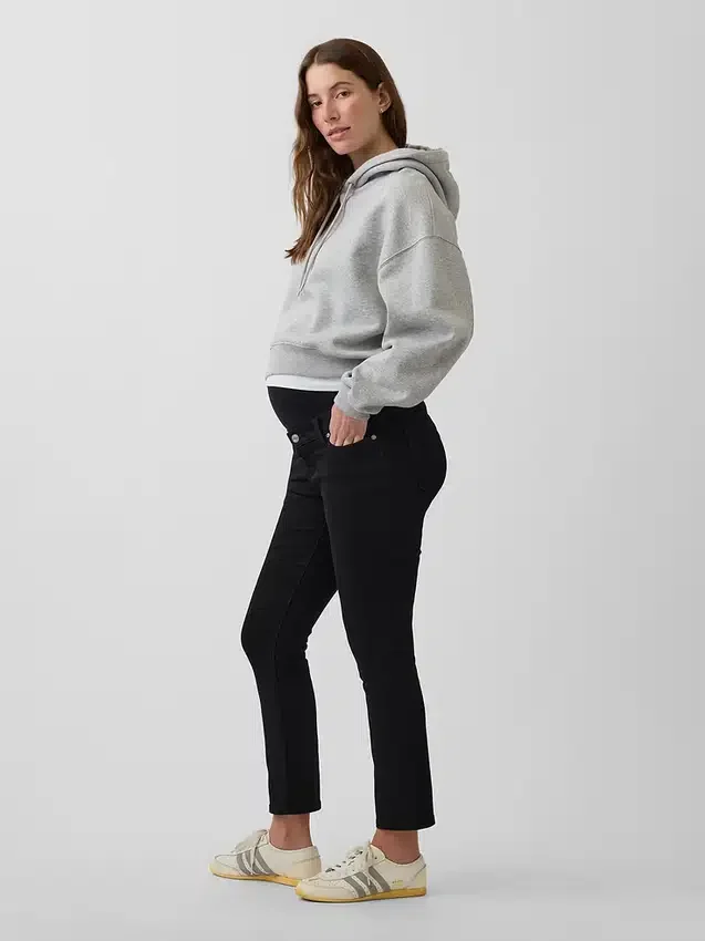 Jeans premaman slim a pannello intero