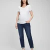 Jeans premaman slim a pannello intero