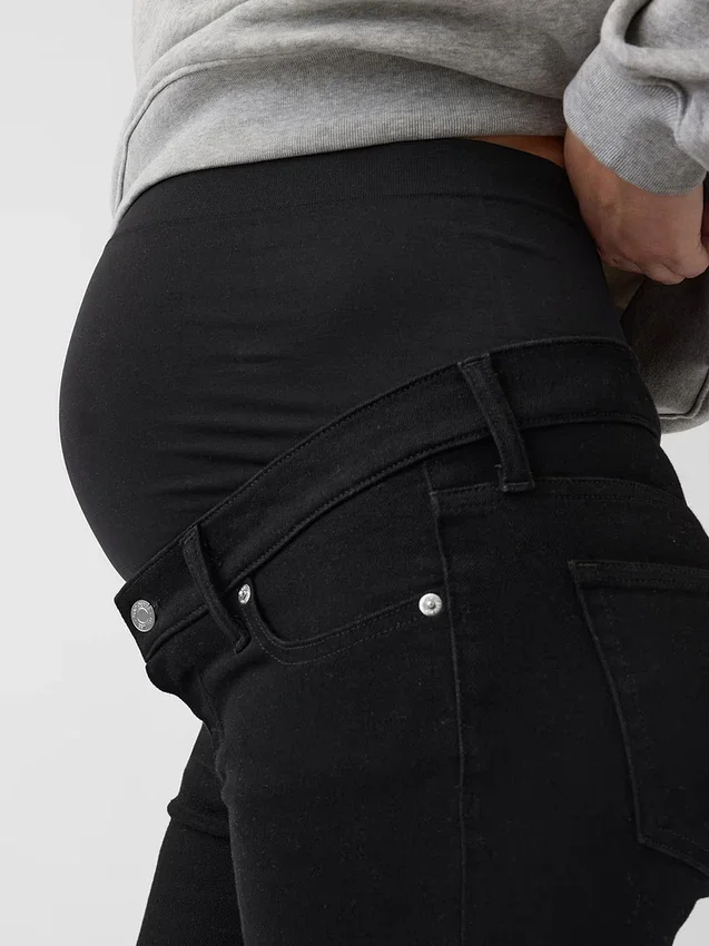 Jeans premaman slim a pannello intero