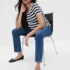 Jeans premaman slim vintage a pannello intero