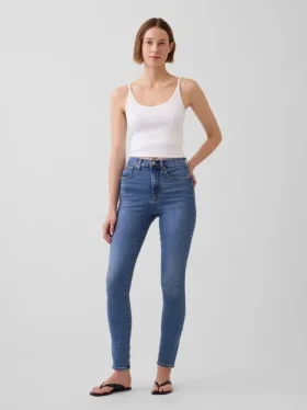 Jeans skinny a vita alta