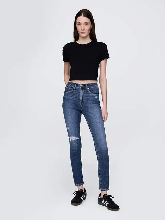 Jeans skinny a vita alta