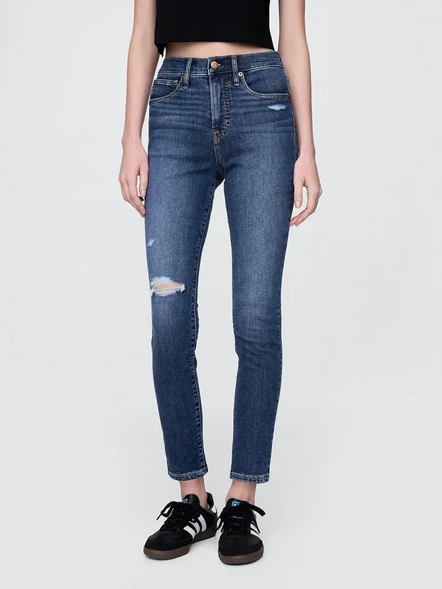 Jeans skinny a vita alta