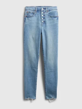 Jeans skinny a vita alta con tasche segrete modellanti