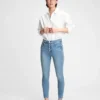 Jeans skinny a vita alta con tasche segrete modellanti