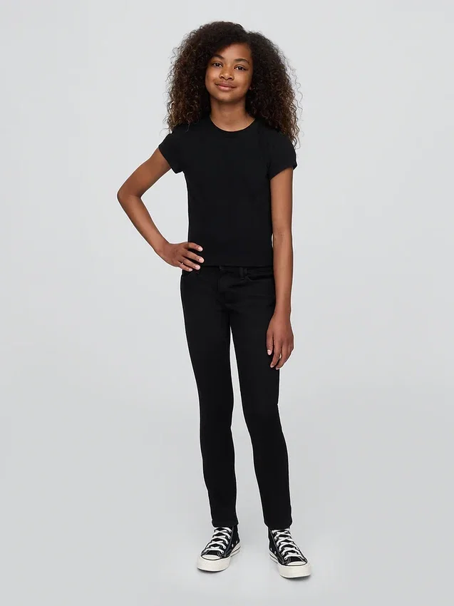 Jeans skinny a vita media per bambini