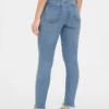 Jeans skinny alla caviglia a vita media con effetto consumato