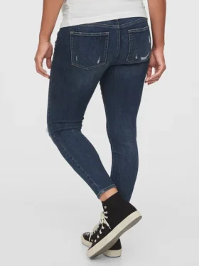 Jeans skinny alla caviglia premaman con inserto