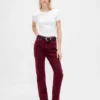 Jeans slim a gamba dritta a vita alta in stile anni ’90