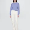 Jeans slim a gamba dritta a vita alta in stile anni ’90