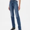 Jeans slim a gamba dritta a vita alta in stile anni ’90